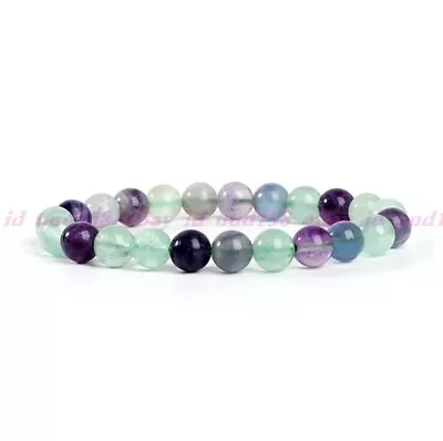 8mm Handmade Mixed Natural Gemstone Round Beads Stretchy Bracelet Healing Reiki • $3.61