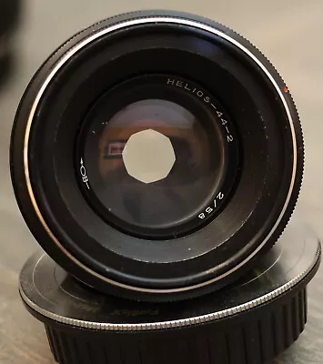 US Seller HELIOS 44-2 58mm F/2.0 M42 Sold With The Adapter For Canon EF • $34