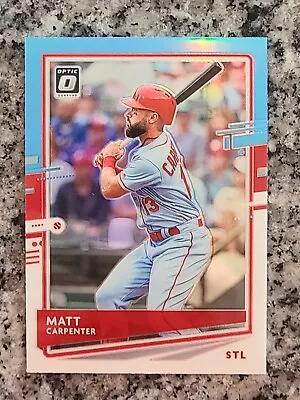 2020 Panini Donruss Optic Matt Carpenter Carolina Blue Prizm #186 Yankees 🔥 • $1.25