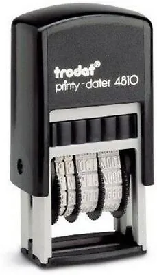 £5.82 • Buy Trodat Printy Self Inking Date Stamp - Black Ink Impression Size: 20mm X 3.8mm