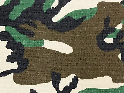 DUCK Canvas CAMOUFLAGE FABRIC 100% COTTON Print / 64  W / Sold By The Yard • $13.95