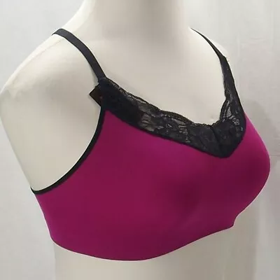 NWT Maidenform L Comfort Flex Fit Flirt Seamless T Back Lace Sports Bra Bralette • $9.39