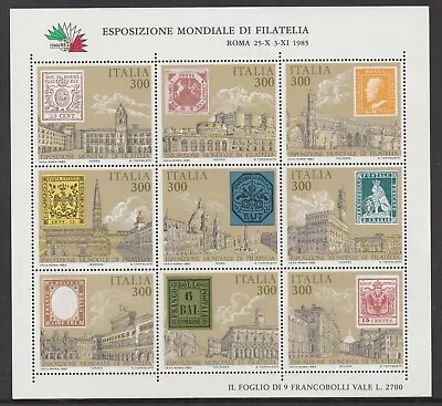 ITALY - 1985 ITALY'85 International Stamp Exhibition ROME Miniature Sheet  B MNH • $5.85