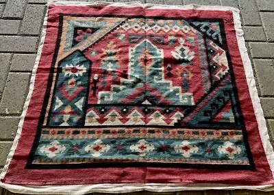 Exquisite Handcrafted Wool Needlepoint Aubusson Rug – 95 X 90 Cm • £0.99