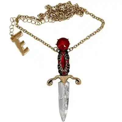 Elvira Necklace Dagger Gothic Horror Halloween Creepy Macabre Goth Fashion Gift • $19.76