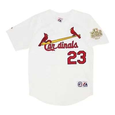 David Freese St. Louis Cardinals 2011 World Series Home White Jersey Men's S-3XL • $129.99