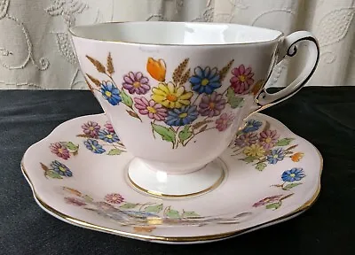 Vintage EB Foley 1850 Floral Bone China Tea Cup & Saucer Made In England • $18