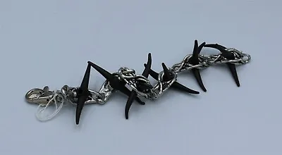 Black Thorn Chain Bracelet - Alchemy Gothic English Pewter Vintage 2002 • $78.99