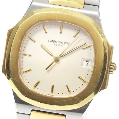 PATEK PHILIPPE 3900 Vintage Date Beige Dial Quartz Men's Watch_662384 • $21992.40