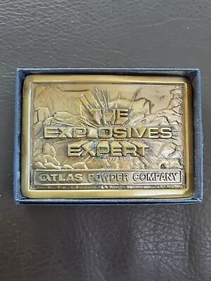 Vintage Atlas Powder Company The Explosive Experts Belt Buckle 1 Day Ship!👍 • $8.88