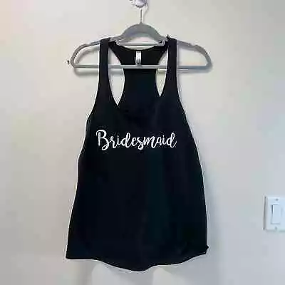 XL Bridesmaid Black Racerback Tank • $8