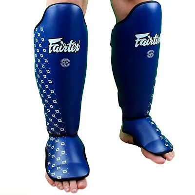 Fairtex SP5 Shin Guards Muay Thai Boxing MMA Kickboxing Martial Arts Blue • $79.99