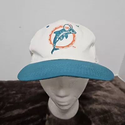 Miami Dolphins Vintage Snap Back FRAM Hat White/ Teal  • $12