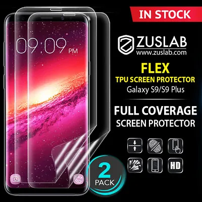 For Galaxy S8 S9 S9 Plus Genuine ZUSLAB Full Coverage Soft TPU Screen Protector • $6.99