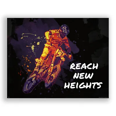 Motocross Dirt Bike Gear Track Ramp Offroad Poster Print Room Wall Decor Office • $9.95