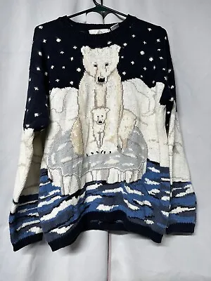 Design Options Size Small Philip Jane Gordon Christmas Sweater Polar Bears • $95