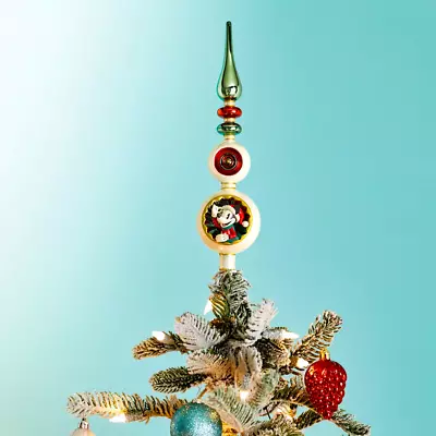 Disney Parks Mickey And Minnie Mouse Christmas Tree Topper Vintage Style 2022 • $19.99