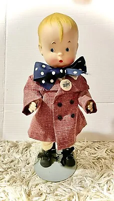 Vintage 1979 EFFANBEE Vinyl SKIPPY Limited Edition 14  Doll W/Skippy Pin • $14