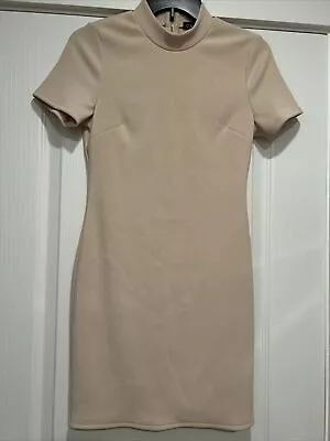 C.Luce Nude Soft Touch High Neck. Bodycon Dress Size Sm • $7.99