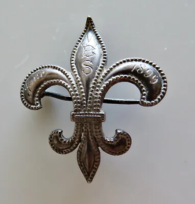 Late Victorian 925 Fleur De Lis MBS Graduation Brooch Pin Watch Pin 1899 • $25