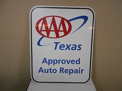 Vintage Aaa Texas Approved Auto Repair Advertising Sign • $399