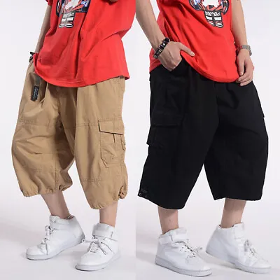 New Men's Summer Loose Casual Shorts Hip Hop Trousers Baggy Pants Cargo Shorts- • $18.60