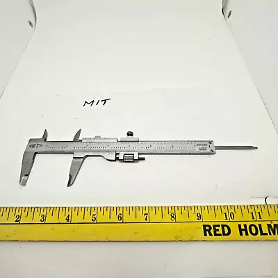 Vintage MITUTOYO 7 Inch Vernier Caliper J-1 Stainless Steel W/ Fine Adjustment • $25