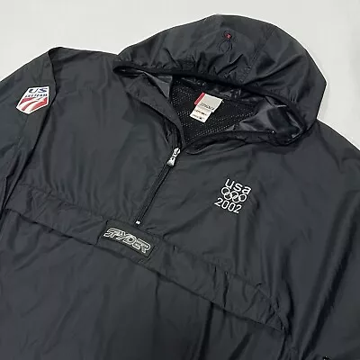 Vintage Spyder Snow Windbreaker Jacket USA Ski Team 2002 Olympic Pullover Medium • $69.99