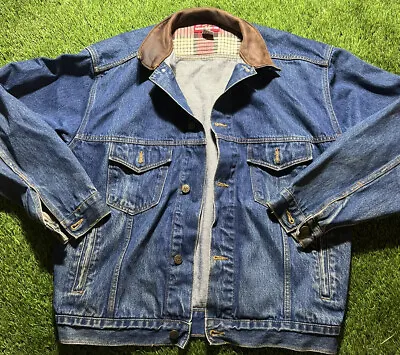 Vintage Marlboro Country Store Denim Jacket Men’s Large L Pockets Button Jeans • $28