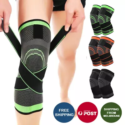 3D Weaving Knee Brace Breathable Sleeve Support Running Leg Jogging Sports S-3XL • $7.45