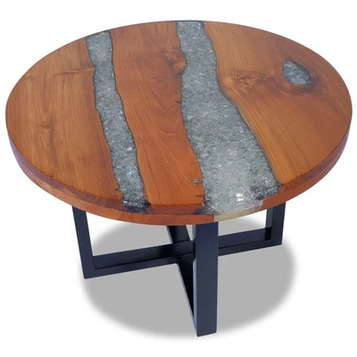 NNEVL Coffee Table Teak Resin 60 Cm • $519.99