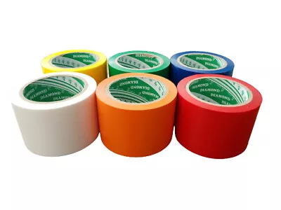 6 Colored Packing Tape 2.0 Mil 3inch 80yard(redYellowGreenOrangewhiteblue) • $19.85