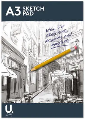 £4.99 • Buy A3 Sketch Pad Drawing Doodling Artist Book School Gift Writing Craft Cartridge