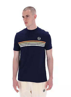 Sergio Tacchini Mens New Melfi Maritime Blue White T-Shirt • $34.75
