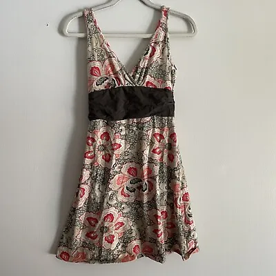 Patagonia Women S Mineral King Forge Grey Floral Sleeveless Margot Sundress • $22.49