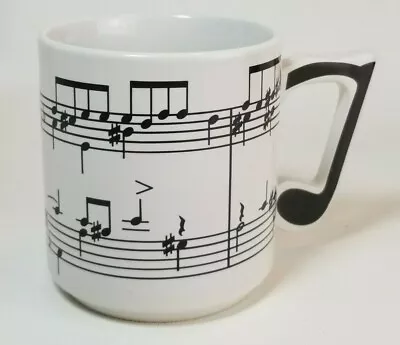 Musical Notes Coffee Mug Cup Musician Composer Chadwick Miller 1980s Vintage  • $12.95