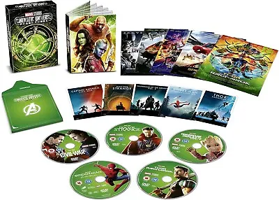 MARVEL STUDIOS CINEMATIC UNIVERSE 5 MOVIE FILM DVD Collection + BONUS PHASE 3 • £24.99