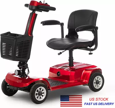 4 Wheels Mobility Scooter Power FoldingTravel Wheelchair Scooter W/ Swivel Seats • $590.09