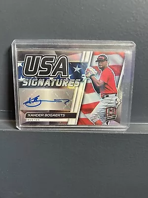 Xander Bogaerts 2021 PANINI SPECTRA USA SIGNATURES AUTO #USA-XB BOSTON RED SOX! • $20