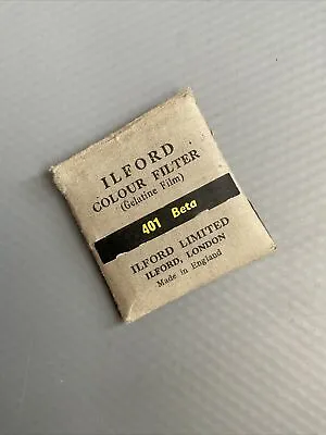 Camera Filter Ilford 401 Beta Gelatin Film Colour Filter In Original Packaging • £7.99