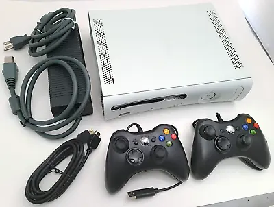 2 CONTROLLERS Bundle Microsoft XBOX 360 PRO Game Console Gaming System 4GB HDMI • $170.95