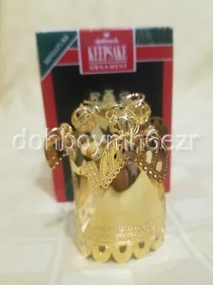 Hallmark 1992 Dancing Angels Miniature Mini Tree Topper Brass Christmas • $10.79