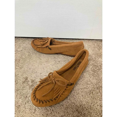 $38 • Buy Minnetonka Brown Kilty Softsole Moccasins Sz 8.5