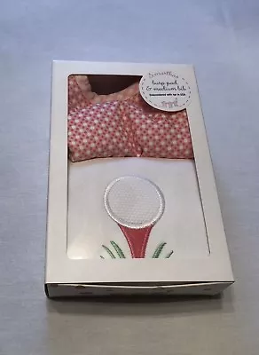 3 MARTHAS Pink Golf Tee Medium BIB AND BURP Pad BOXED GIFT SET-NIB • $25.99