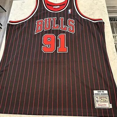 Authentic Dennis Rodman Mitchell Ness 95 96 Bulls Jersey Size 56 Mens • $110