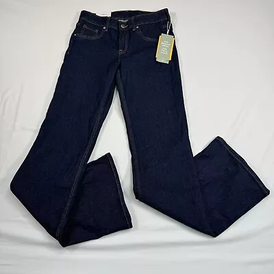 H&M Flared Fit Bootcut Jean Size 6 Low Waist Dark Wash Stretchy Y2K NWT Womens • $20