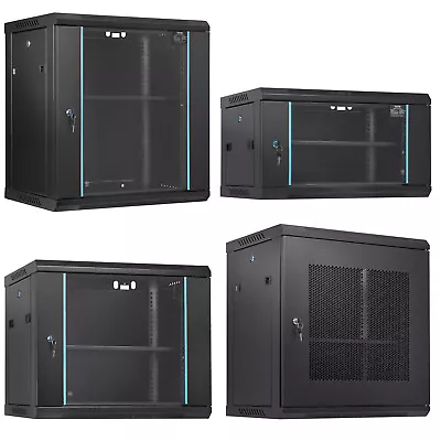 12/6/9U Wall Mount Network Server Rack Cabinet Enclosure 15.5'' Deep Door Lock  • $85.99