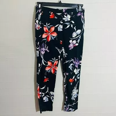 Zara Basic Floral Trouser Pants SZ 4 • $19.99