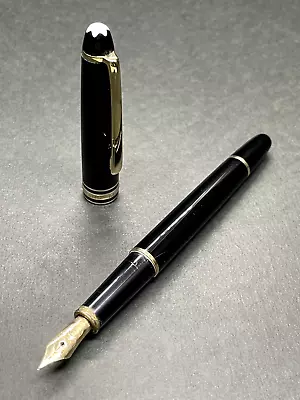 [V-good] MONTBLANC MEISTERSTUCK 144 Black Vintage Fountain Pen 14K Gold /EF • $200