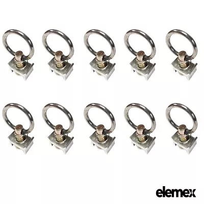 10x Anchor Track Load Rings Tie Down Point Rail Trailer Caravan 4WD • $29.90